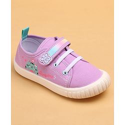 Cute Walk by Babyhug Casual Shoes With Velcro Closure & Cat Design - Purple