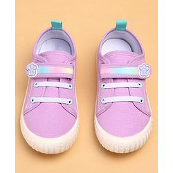 Cute Walk by Babyhug Casual Shoes With Velcro Closure & Cat Design - Purple