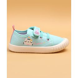 Cute Walk by Babyhug Casual Shoes With Velcro Closure & Cat Design - Purple