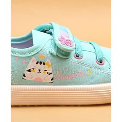 Cute Walk by Babyhug Casual Shoes With Velcro Closure & Cat Design - Purple