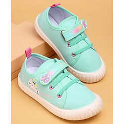 Cute Walk by Babyhug Casual Shoes With Velcro Closure & Cat Design - Purple