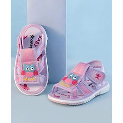 Cute Walk by Babyhug Sandal With Velcro Closure & Bird Applique - Purple