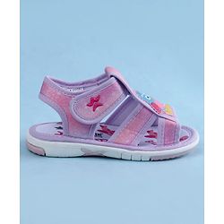 Cute Walk by Babyhug Sandal With Velcro Closure & Bird Applique - Purple