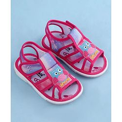 Cute Walk by Babyhug Sandal With Velcro Closure & Bird Applique - Purple