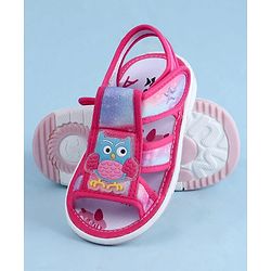 Cute Walk by Babyhug Sandal With Velcro Closure & Bird Applique - Purple