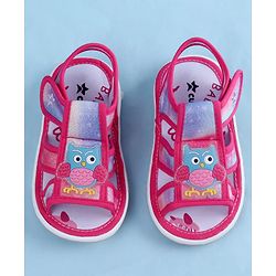 Cute Walk by Babyhug Sandal With Velcro Closure & Bird Applique - Purple