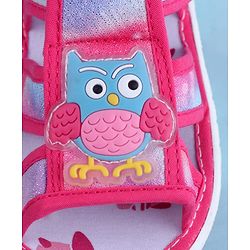 Cute Walk by Babyhug Sandal With Velcro Closure & Bird Applique - Purple