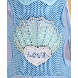 Cute Walk by Babyhug Velcro Closure Sandals With Seashell Applique - Beige