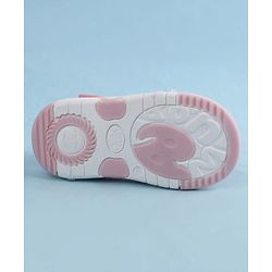 Cute Walk by Babyhug Sandals With Velcro Closure & Floral Applique - Golden