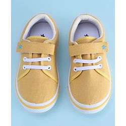 Cute Walk by Babyhug Velcro Closure Casual Shoes with Animal Print - Yellow