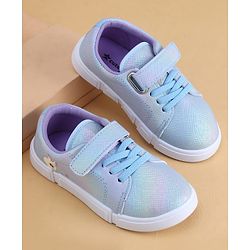Cute Walk by Babyhug Velcro Closure Casual Shoes with Bunny Print - Blue