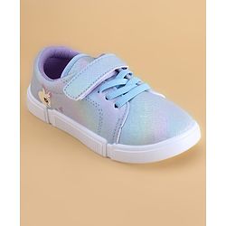 Cute Walk by Babyhug Velcro Closure Casual Shoes with Bunny Print - Blue