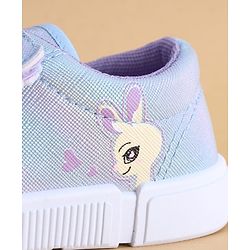 Cute Walk by Babyhug Velcro Closure Casual Shoes with Bunny Print - Blue