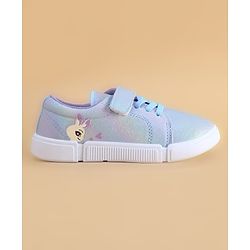 Cute Walk by Babyhug Velcro Closure Casual Shoes with Bunny Print - Blue