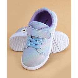 Cute Walk by Babyhug Velcro Closure Casual Shoes with Bunny Print - Blue