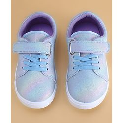 Cute Walk by Babyhug Velcro Closure Casual Shoes with Bunny Print - Blue