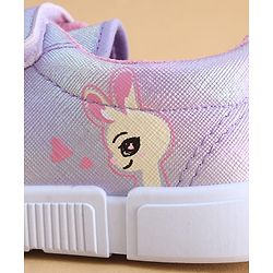 Cute Walk by Babyhug Velcro Closure Casual Shoes with Bunny Print - Blue