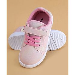 Cute Walk by Babyhug Velcro Closure Casual Shoes with Bunny Print - Blue