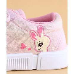Cute Walk by Babyhug Velcro Closure Casual Shoes with Bunny Print - Blue