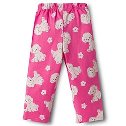 Babyhug Cotton Knit Full Sleeves T-Shirt & Pajama Co-ords Night Suit with Puppy Print - Pink