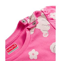 Babyhug Cotton Knit Full Sleeves T-Shirt & Pajama Co-ords Night Suit with Puppy Print - Pink