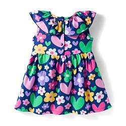 Babyhug 100% Cotton Knit Sleeveless Floral Printed Frock With Bloomer - Multicolour