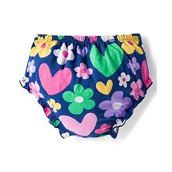 Babyhug 100% Cotton Knit Sleeveless Floral Printed Frock With Bloomer - Multicolour