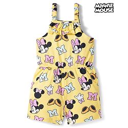 Babyhug Disney Single Jersey Knit Sleeveless Dress with Minnie Mouse Print - Yellow