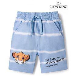 Babyhug Disney Terry Knit Knee Length Shorts with Lion King Graphics - Blue