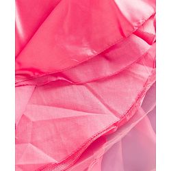 Babyhug Woven Sleeveless  Layered Glass Nylon Party Dress with Hairband - Light Pink
