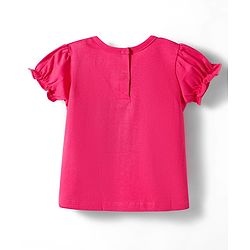 Babyhug 100% Cotton Knit Half Sleeves Giraffe Printed T-Shirt - Dark Pink
