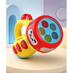 Babyhug Musical Learning Torch for Toddlers| Color-Changing Flashlight| Animal Sounds & Music| Numbers & Color Learning Toy| Interactive Toy| Gifting Option | Yellow