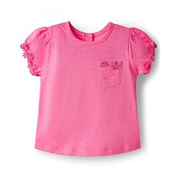 Babyhug 100% Cotton Half Sleeves T-Shirts With Floral Applique Pack Of 3 - Multicolour