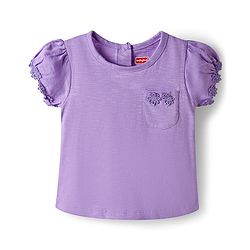 Babyhug 100% Cotton Half Sleeves T-Shirts With Floral Applique Pack Of 3 - Multicolour
