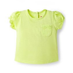Babyhug 100% Cotton Half Sleeves T-Shirts With Floral Applique Pack Of 3 - Multicolour