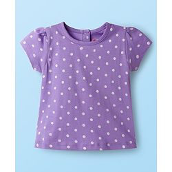 Babyhug 100% Cotton Knit Half Sleeves Floral Hearts & Polka Dots Printed T-Shirts Pack Of 3 - Multicolour