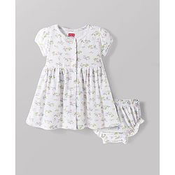 Babyhug 100% Cotton Half Sleeve Frocks with Bloomer/Short Multi age 6-9M