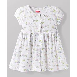 Babyhug 100% Cotton Half Sleeve Frocks with Bloomer/Short Multi age 6-9M