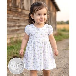 Babyhug 100% Cotton Half Sleeve Frocks with Bloomer/Short Multi age 6-9M