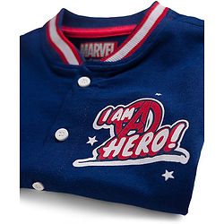 Babyhug Marvel Poplin Woven Half Sleeves Shirt With Avengers Graphics - Navy Blue
