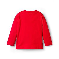 Babyhug Disney Single Jersey Knit Full Sleeves T-Shirt & Pyjama Night Suit With Mickey & Friends Graphics - Red