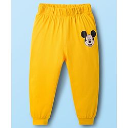 Babyhug Disney Single Jersey Knit Full Sleeves T-Shirt & Pyjama Co-ord Night Suits With Mickey Mouse Graphics Pack of 2 - Multicolor