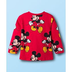 Babyhug Disney Single Jersey Knit Full Sleeves T-Shirt & Pyjama Co-ord Night Suits With Mickey Mouse Graphics Pack of 2 - Multicolor