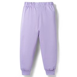 Babyhug Disney Single Jersey Knit Full Sleeves T-Shirt & Pajama Night Suit with Minnie & Friends Graphic - Lavender