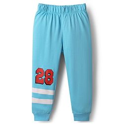 Babyhug Disney Single Jersey Knit Full Sleeves T-Shirt & Lounge Pant Night Suit With Mickey & Pluto Graphics - Light Blue