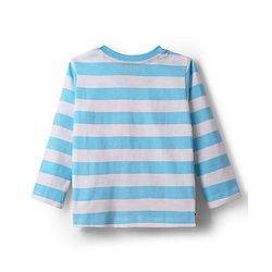 Babyhug Disney Single Jersey Knit Full Sleeves T-Shirt & Lounge Pant Night Suit With Mickey & Pluto Graphics - Light Blue