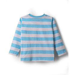 Babyhug Disney Single Jersey Knit Full Sleeves T-Shirt & Lounge Pant Night Suit With Mickey & Pluto Graphics - Light Blue