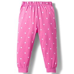 Babyhug Disney 100% Cotton Full Sleeves  T-Shirt & Pyjama Night Suit With Minnie Mouse Graphic - Pink