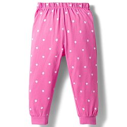Babyhug Disney 100% Cotton Full Sleeves  T-Shirt & Pyjama Night Suit With Minnie Mouse Graphic - Pink