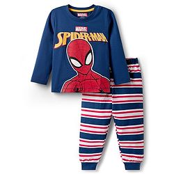 Babyhug Marvel Single Jersey Knit Full Sleeves T-Shirt & Pyjama Night Suit With Spider-Man Graphics - Multicolor